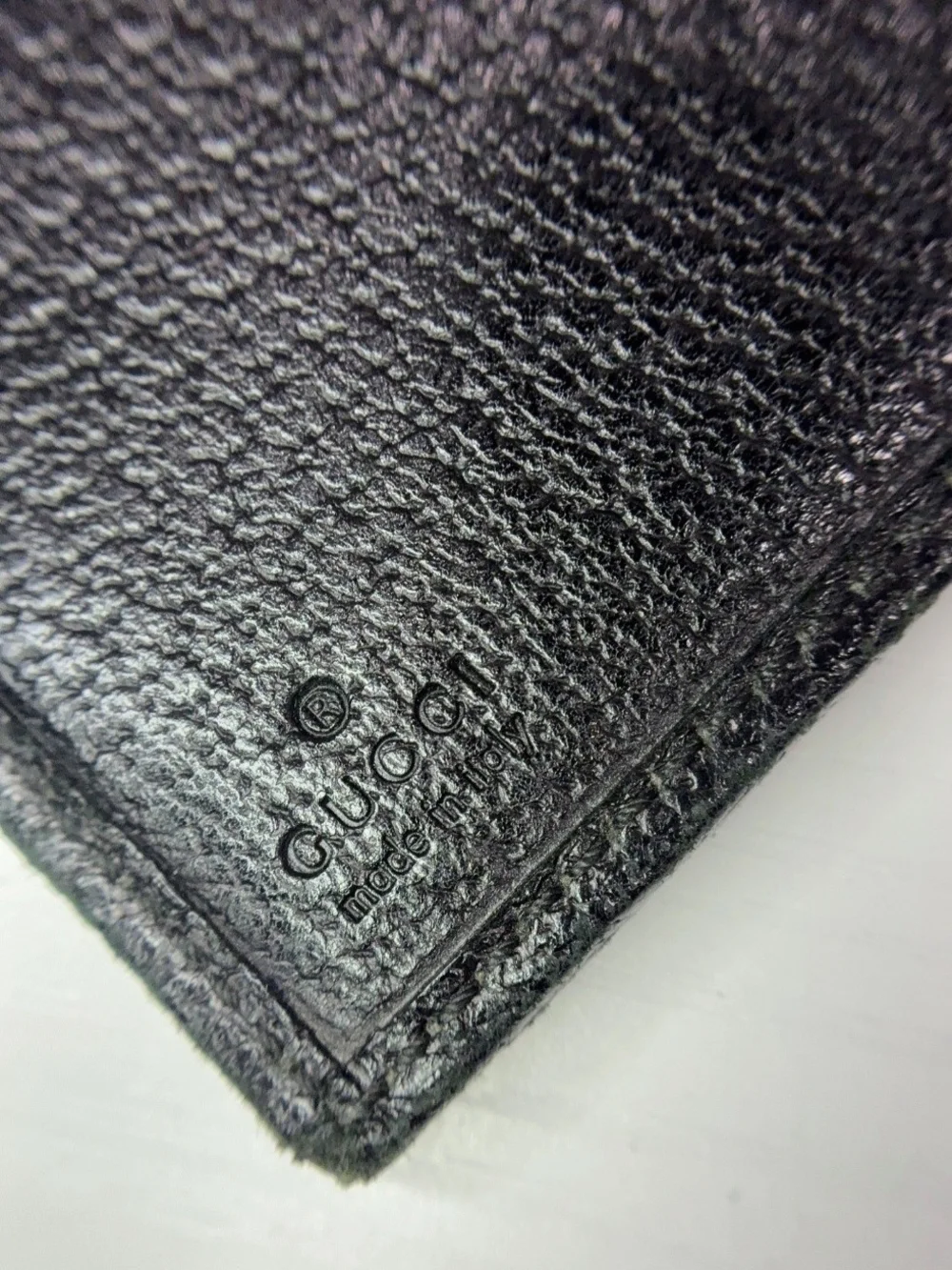 Gucci Black Leather and Canvas Horsebit Men's Vintage Wallet